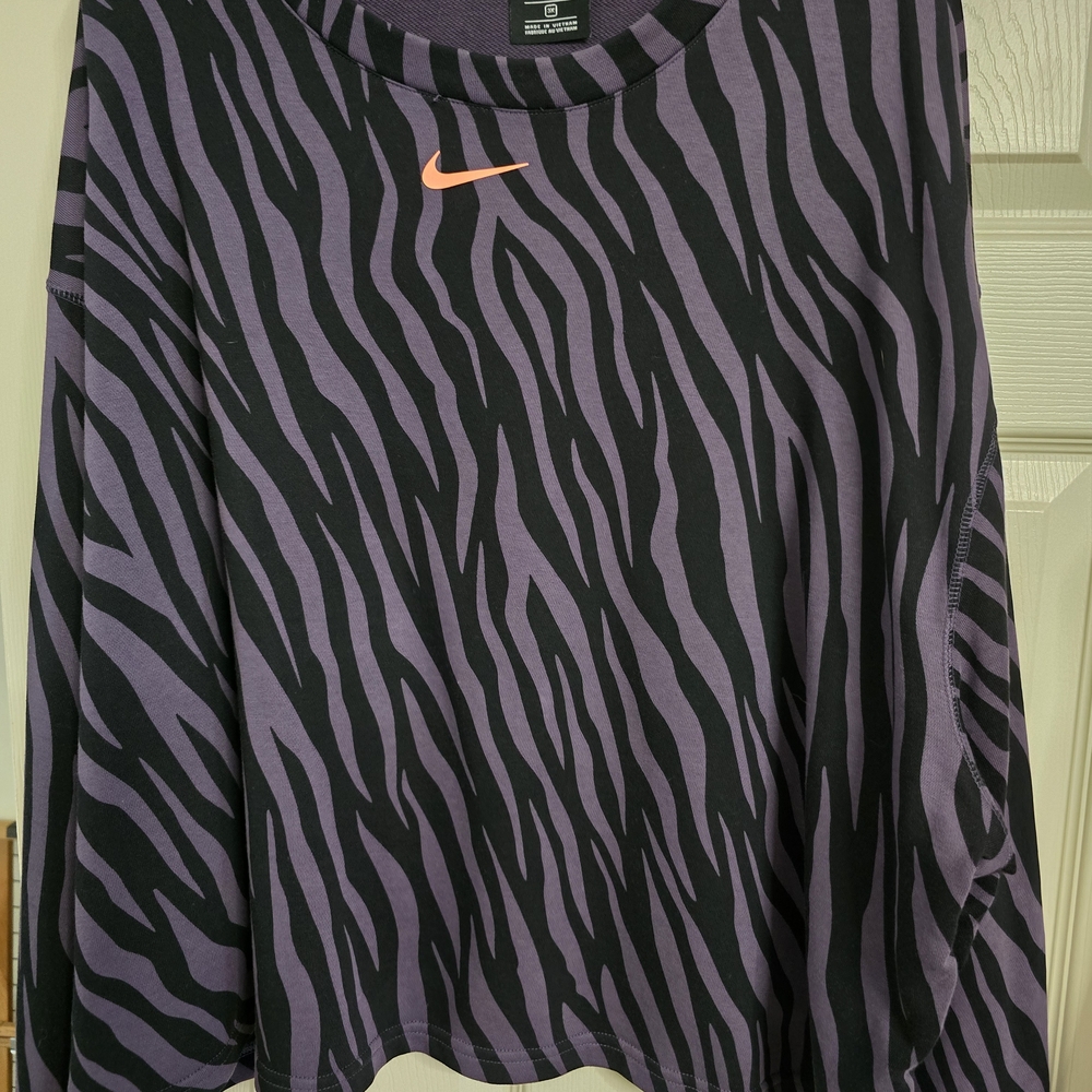 Nike Women's Purple Zebra Print Top 3X